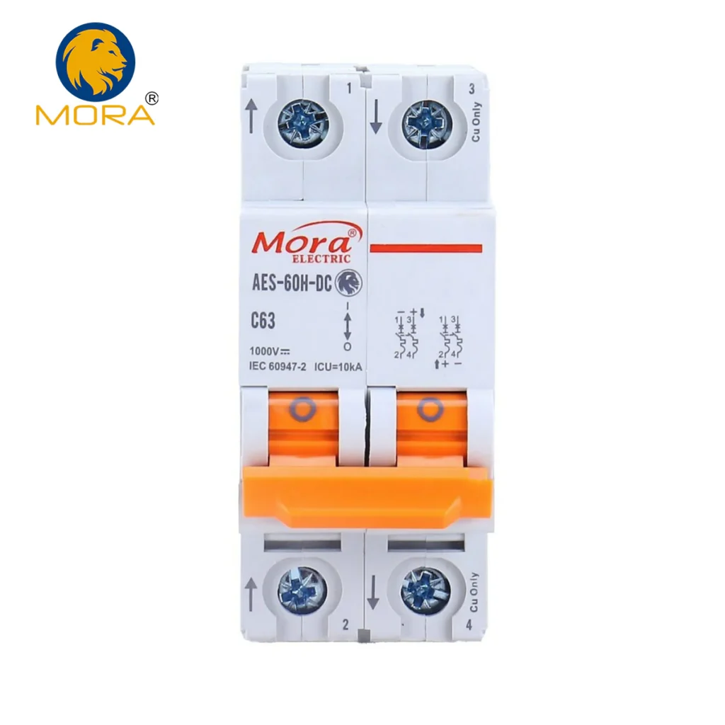 mora dc mcb breaker front
